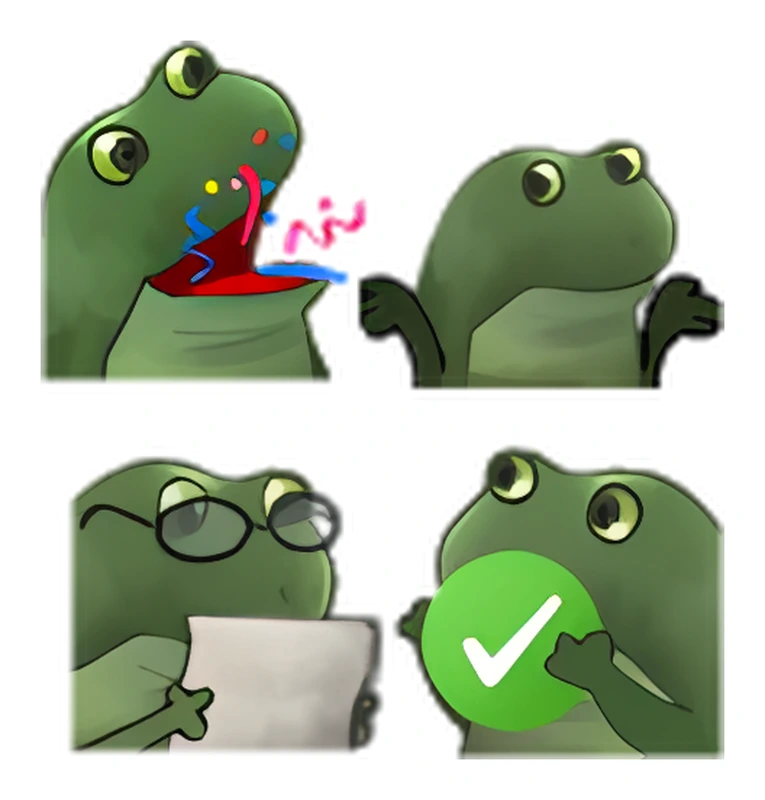 Please Converse Using Only Bufo sticker